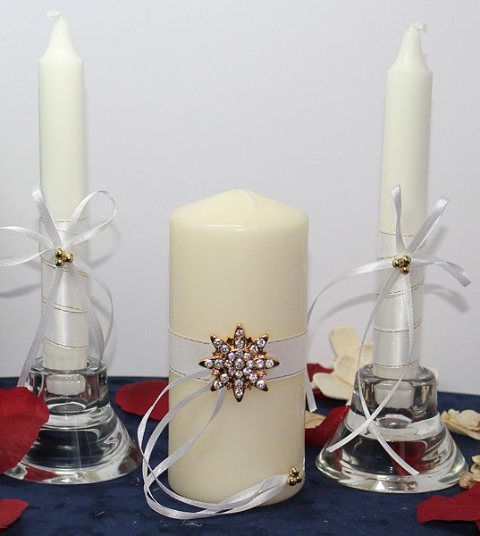Набор свечей "Золотая звезда" (3 свечи)