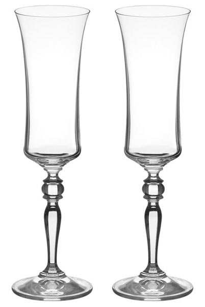 Набор изящных бокалов для шампанского (2 шт)